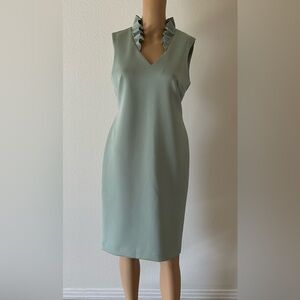 Calvin Klein Sleeveless V-Neck Midi Dress